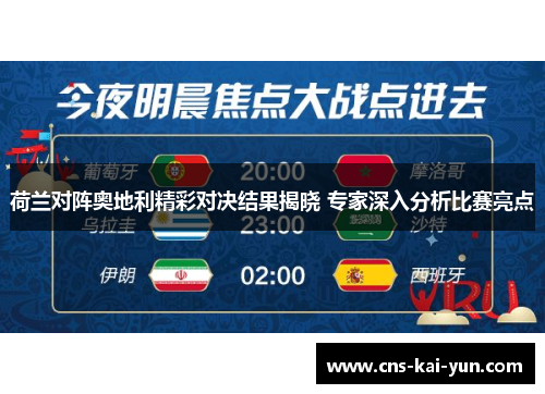 荷兰对阵奥地利精彩对决结果揭晓 专家深入分析比赛亮点 荷兰对阵奥地利精彩对决结果揭晓 专家深入分析比赛亮点