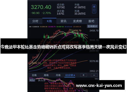 今晚法甲本轮比赛走势暗藏转折点或将改写赛季格局关键一夜风云变幻 今晚法甲本轮比赛走势暗藏转折点或将改写赛季格局关键一夜风云变幻